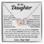 To My Daughter Never Forget That I Love You - Interlocking Heart Necklace