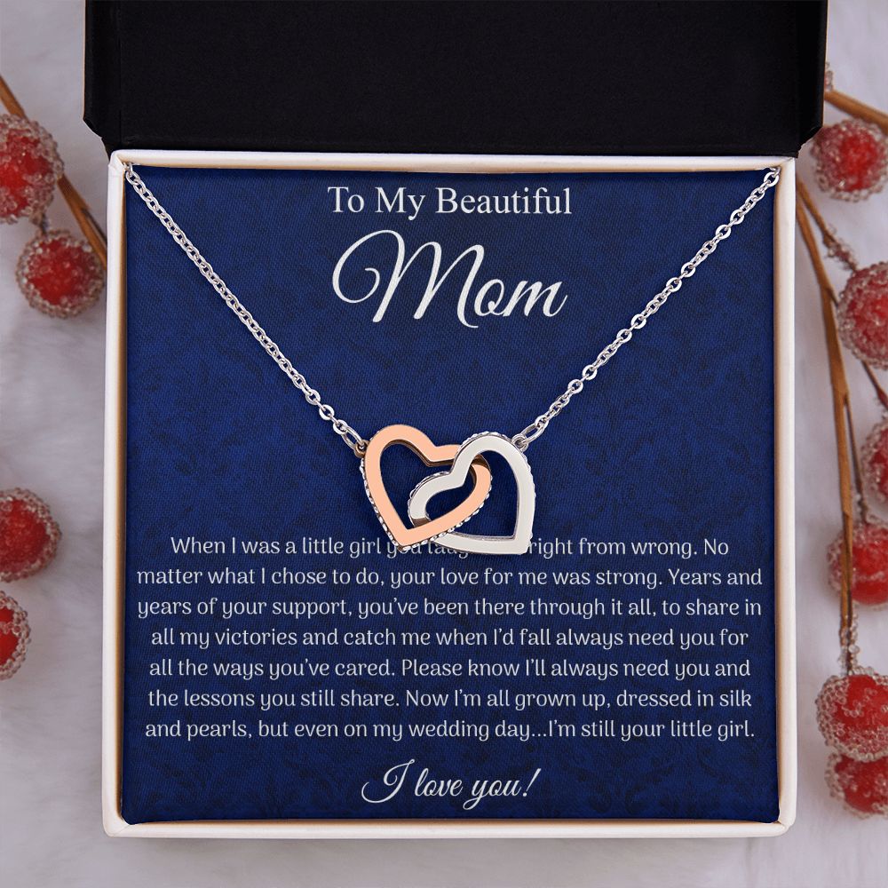 To My Beautiful Interlocking Heart Necklace