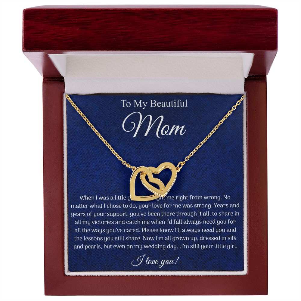 To My Beautiful Interlocking Heart Necklace