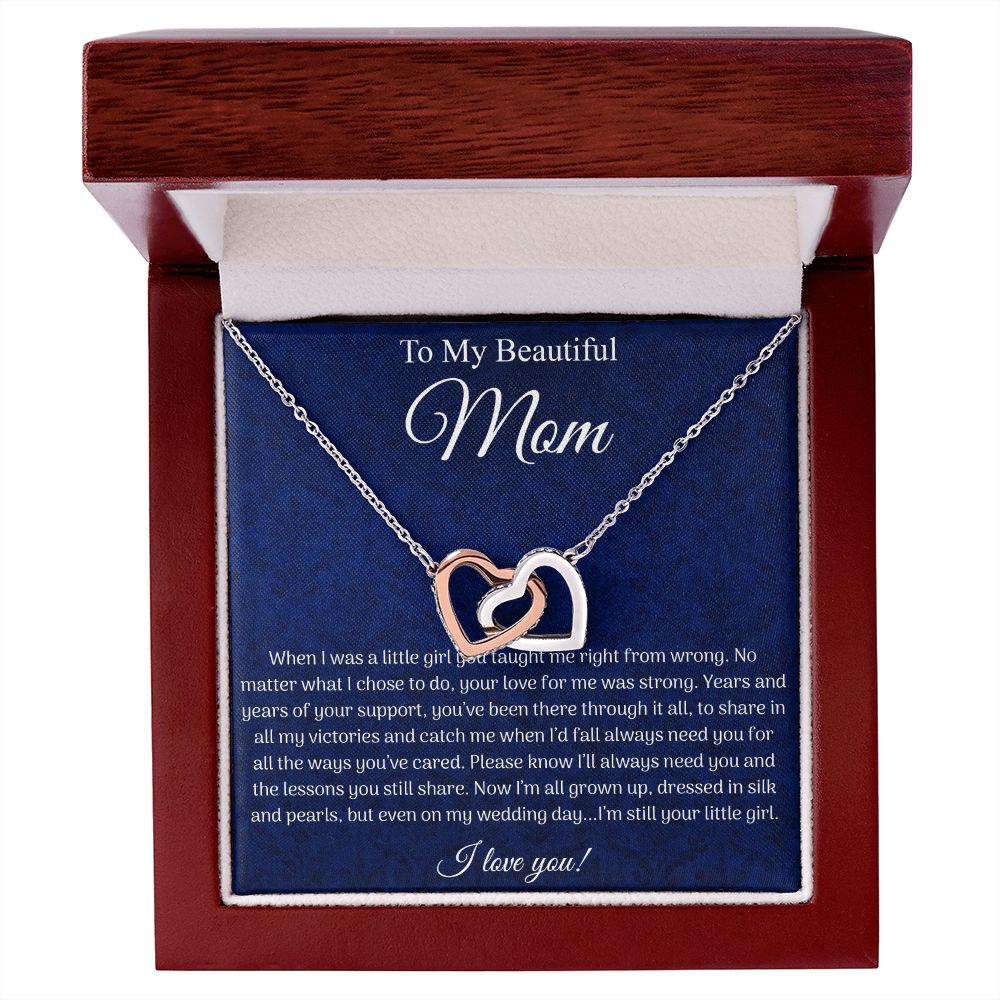 To My Beautiful Interlocking Heart Necklace
