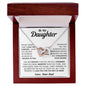 To My Daughter Never Forget That I Love You - Interlocking Heart Necklace