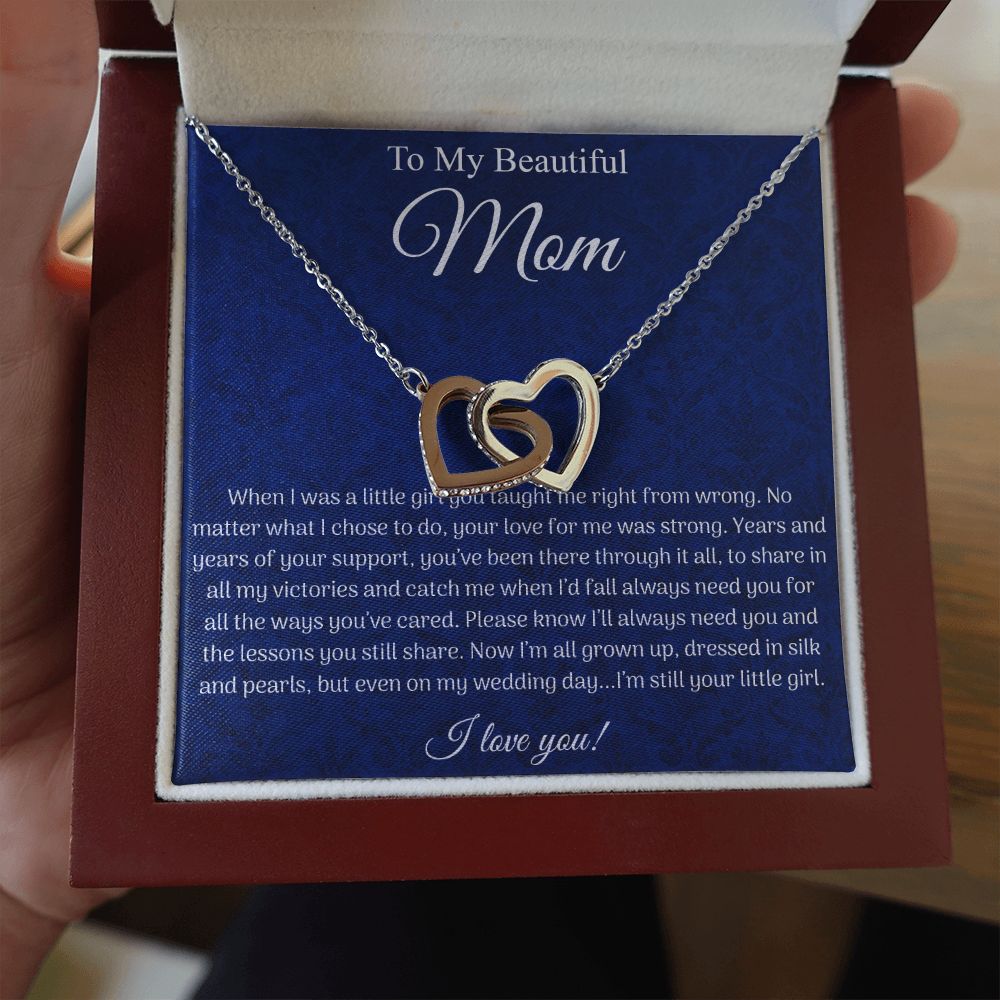 To My Beautiful Interlocking Heart Necklace