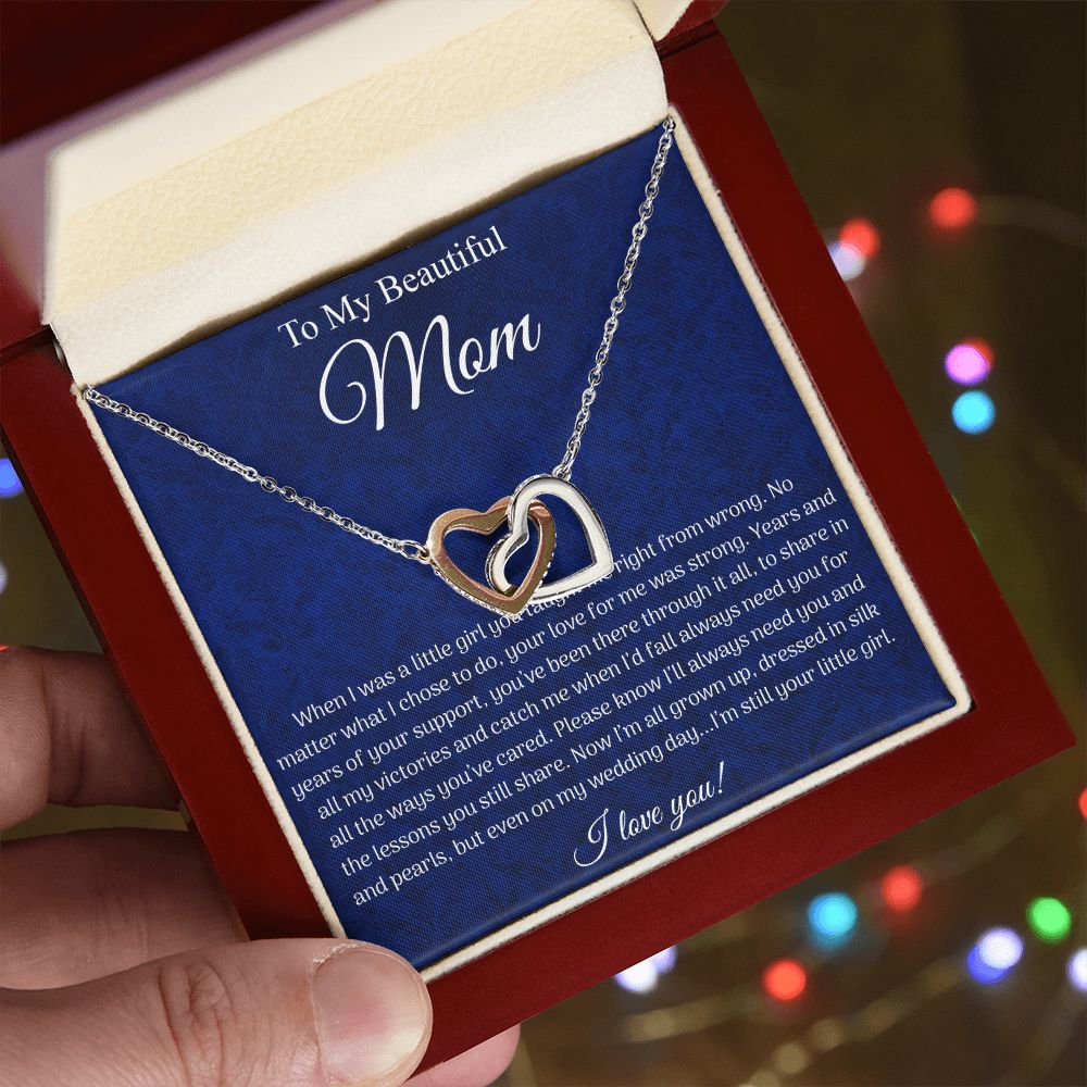 To My Beautiful Interlocking Heart Necklace