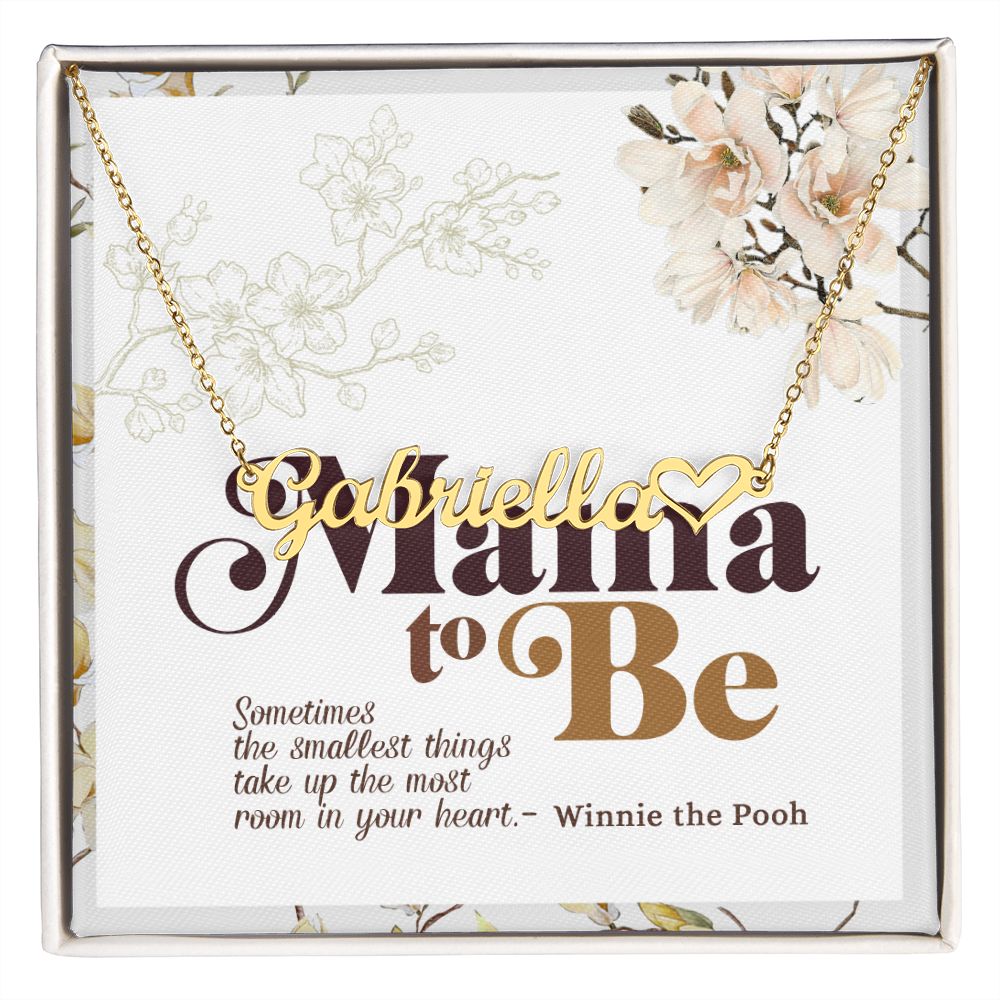 Mama To Be Heart Name Necklace