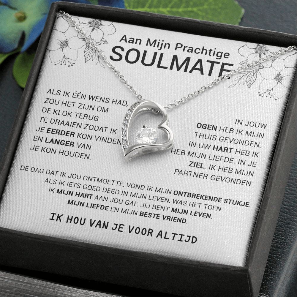 Aan Mijn Prachtige Soulmate Ketting Voor Eeuwige Liefde