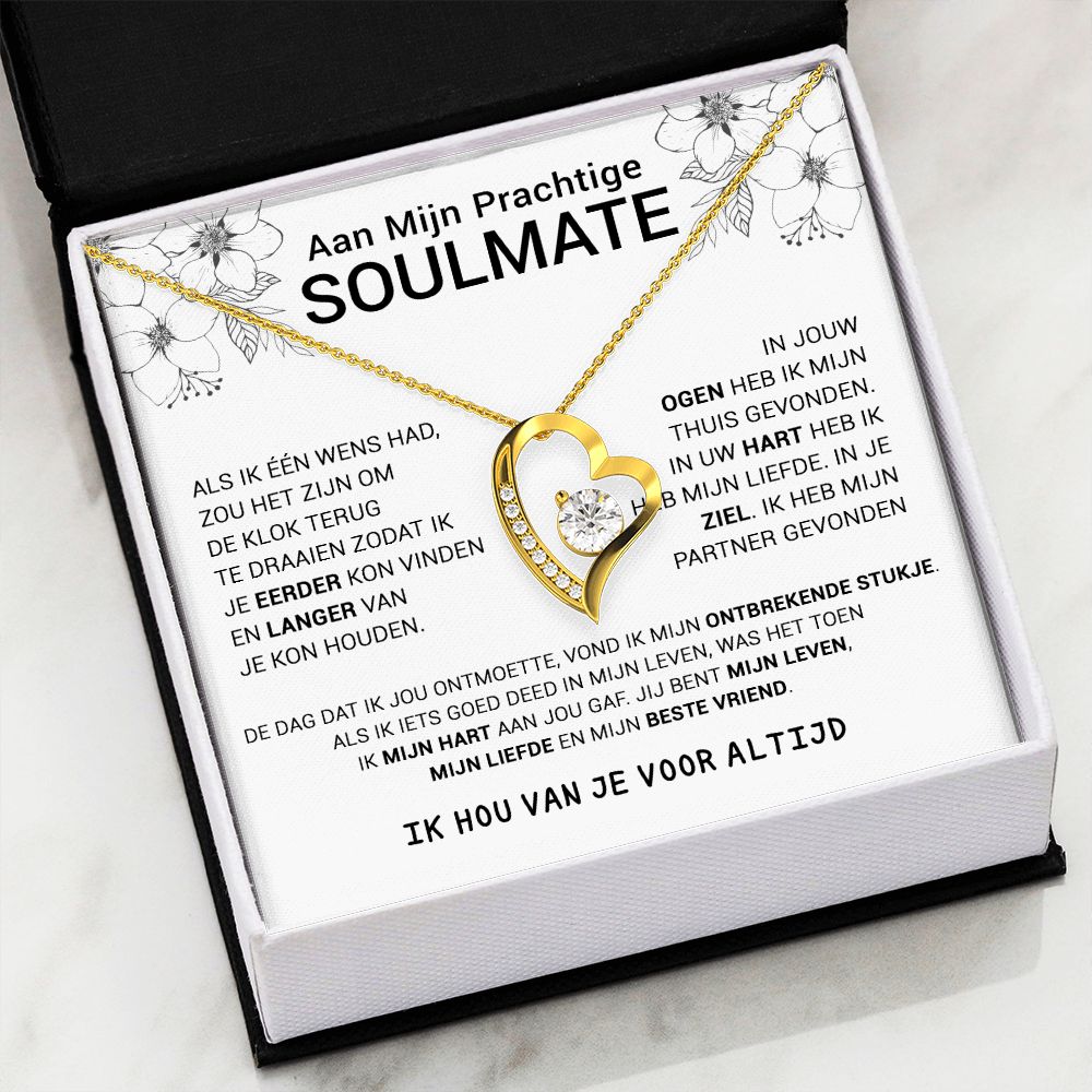 Aan Mijn Prachtige Soulmate Ketting Voor Eeuwige Liefde