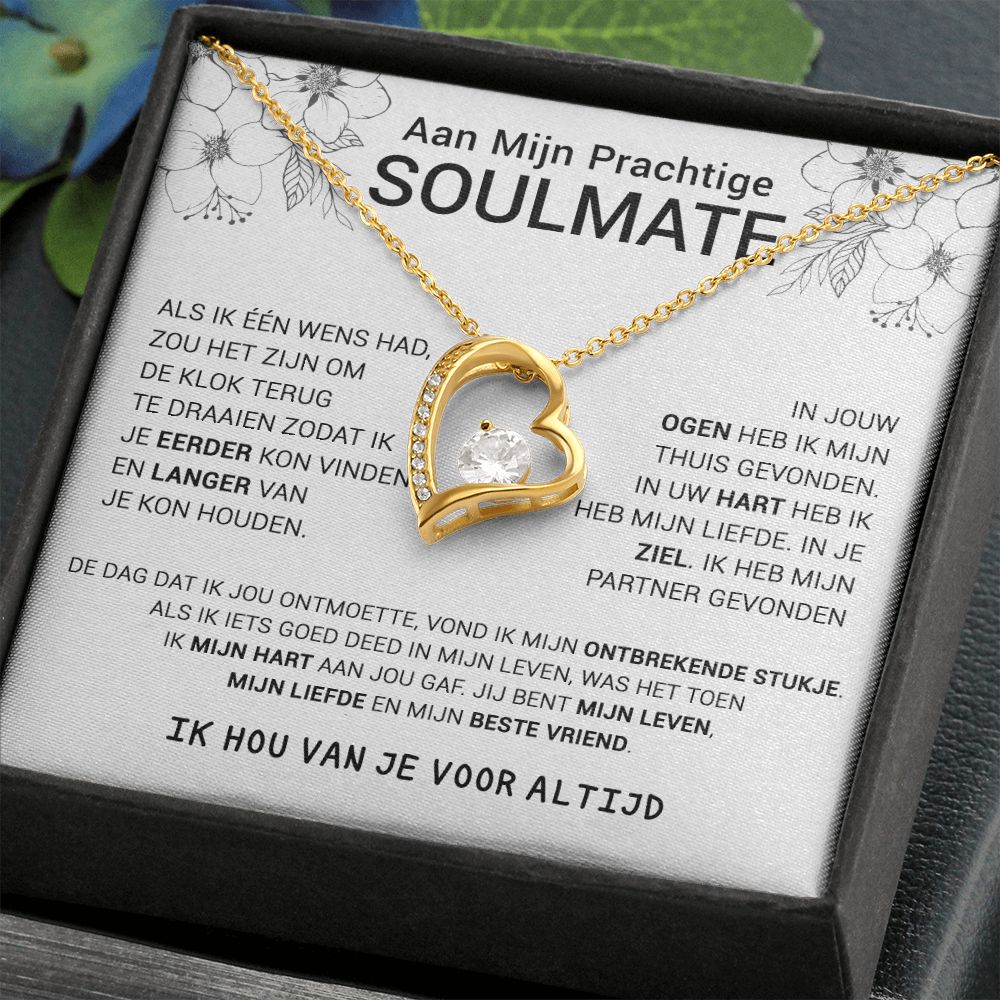 Aan Mijn Prachtige Soulmate Ketting Voor Eeuwige Liefde