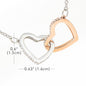 To My Daughter - Braver Than You Believe - Interlocking Hearts Necklace