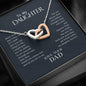 To My Daughter - Braver Than You Believe - Interlocking Hearts Necklace