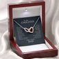 To My Daughter - Braver Than You Believe - Interlocking Hearts Necklace