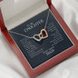 To My Daughter - Braver Than You Believe - Interlocking Hearts Necklace