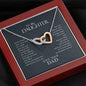 To My Daughter - Braver Than You Believe - Interlocking Hearts Necklace