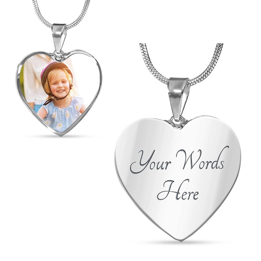 Heart Necklace Custom Sonograms Photo Upload - Gift for Pregnant Mom