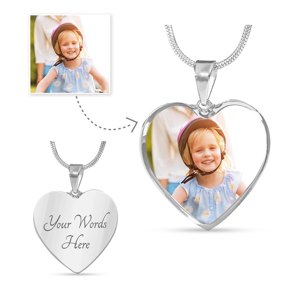 Heart Necklace Custom Sonograms Photo Upload - Gift for Pregnant Mom