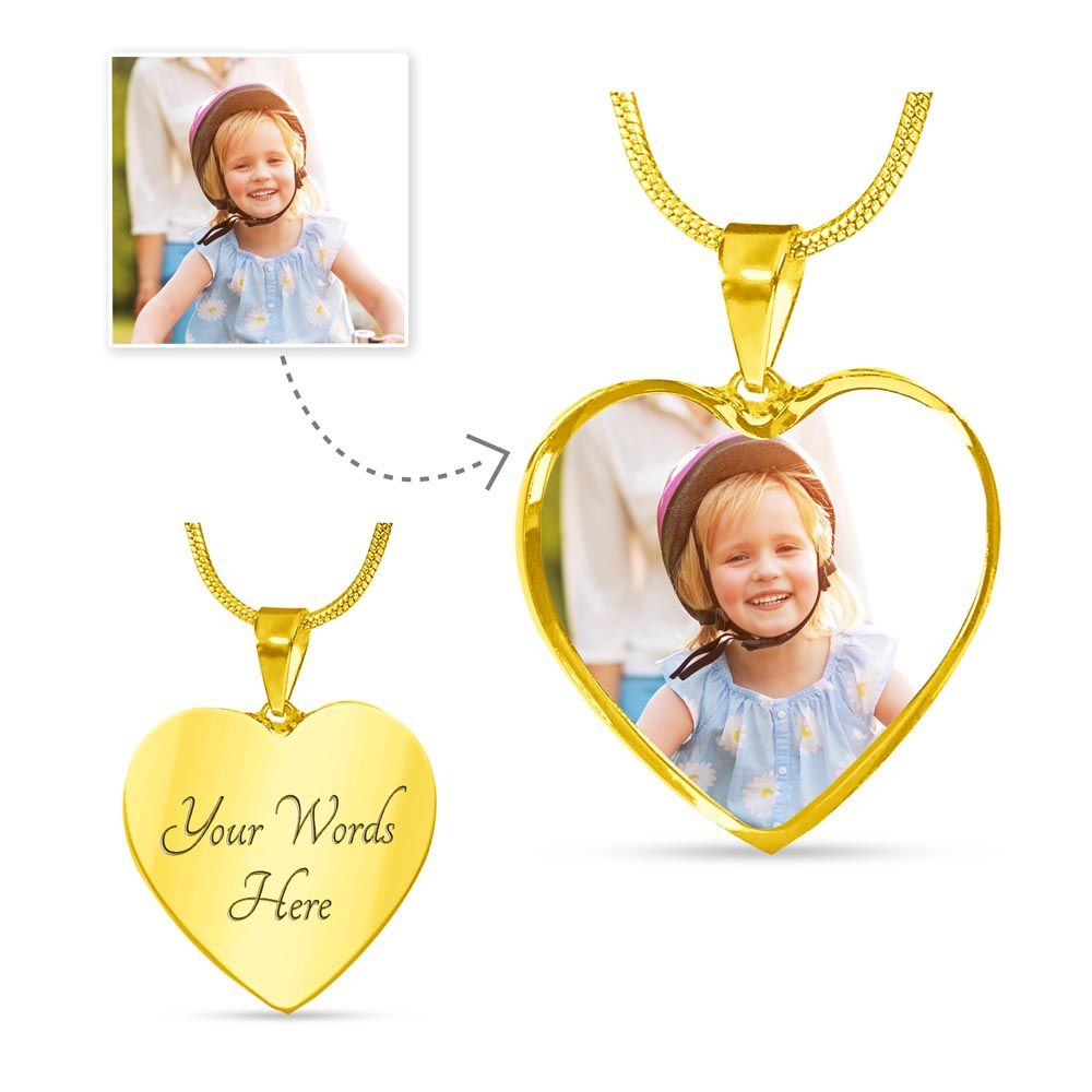 Heart Necklace Custom Sonograms Photo Upload - Gift for Pregnant Mom