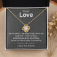 To My Love, You Are My Missing Piece Love Knot Necklace