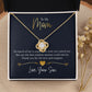 Mom - Thank you - Love Your Son Love Knot Necklace