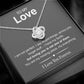 To My Love, You Are My Missing Piece Love Knot Necklace