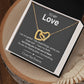 To My Love, You Are My Missing Piece Interlocking Hearts Necklace