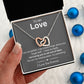 To My Love, You Are My Missing Piece Interlocking Hearts Necklace