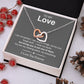 To My Love, You Are My Missing Piece Interlocking Hearts Necklace