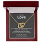 To My Love, You Are My Missing Piece Interlocking Hearts Necklace