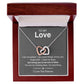 To My Love, You Are My Missing Piece Interlocking Hearts Necklace