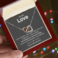 To My Love, You Are My Missing Piece Interlocking Hearts Necklace