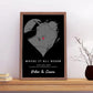 Where It All Began - Where We Met Map, Custom Engagement Map Print