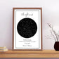 Custom Star Map Print - Night We Met - Anniversary Gift Romantic - Night Sky Constellation Print Personalised