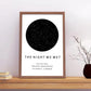 Custom Star Map Print - Night We Met - Anniversary Gift Romantic