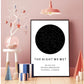 Custom Star Map Print - Night We Met - Anniversary Gift Romantic