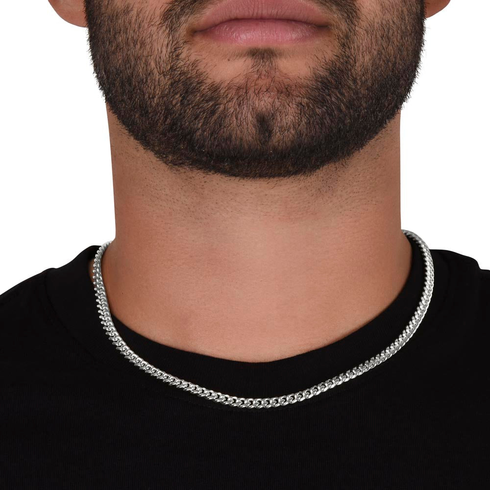 To My Man | The Journey | Cuban Link Chain Necklace | Gift for Man