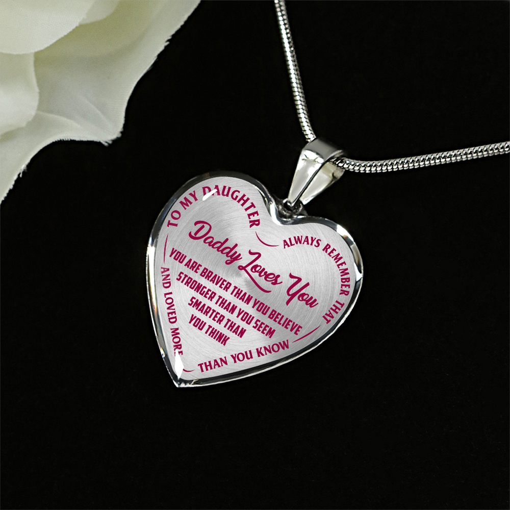 Daddy Loves You - Pink Text