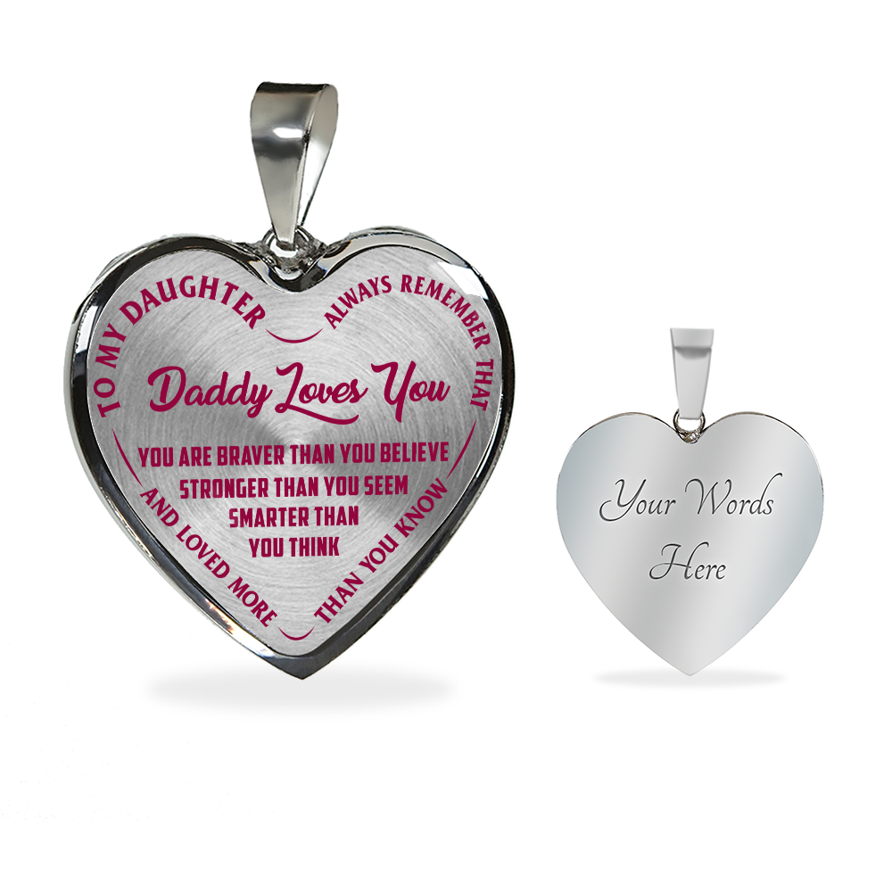 Daddy Loves You - Pink Text