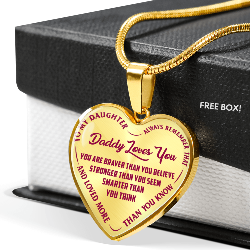 Daddy Loves You - Pink Text