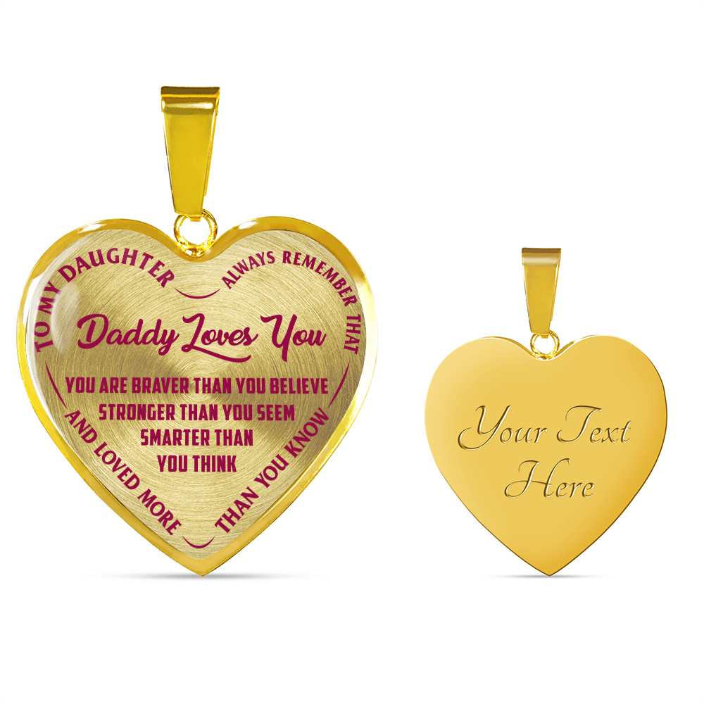 Daddy Loves You - Pink Text