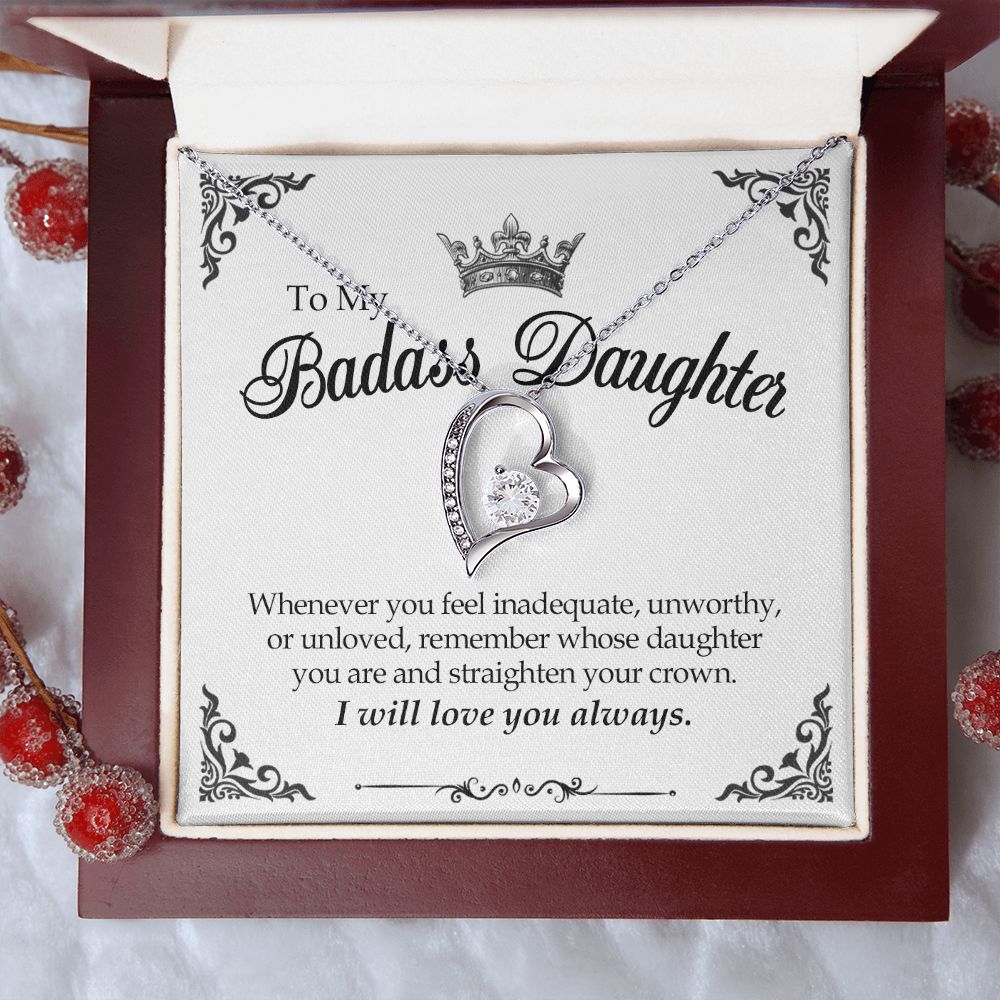 To My Badass Daughter Forever Love Necklace
