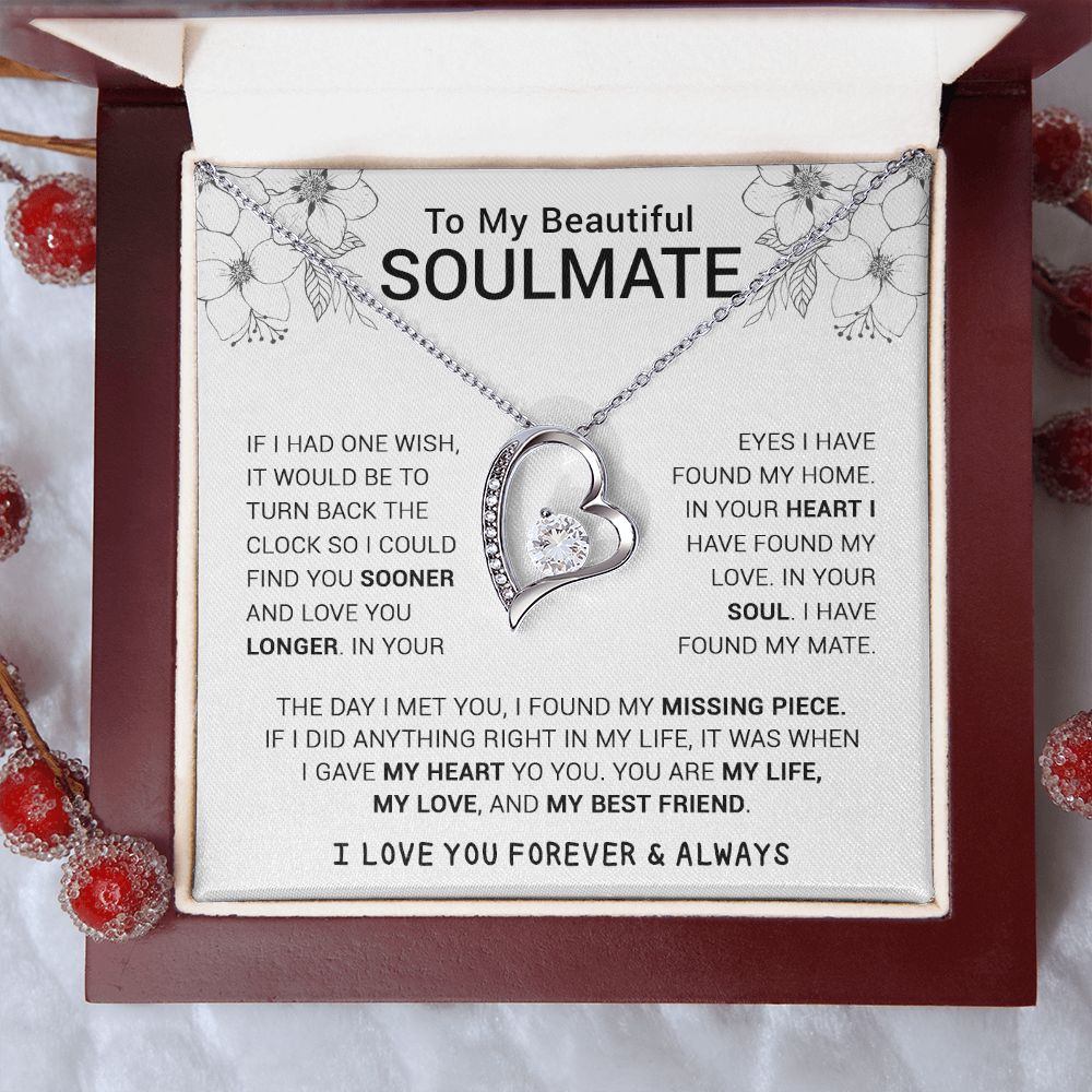 To My Beautiful Soulmate Forever Love Necklace