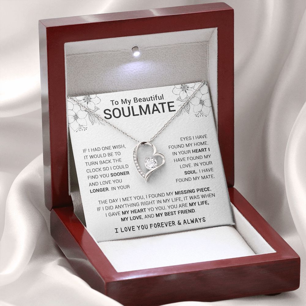 To My Beautiful Soulmate Forever Love Necklace