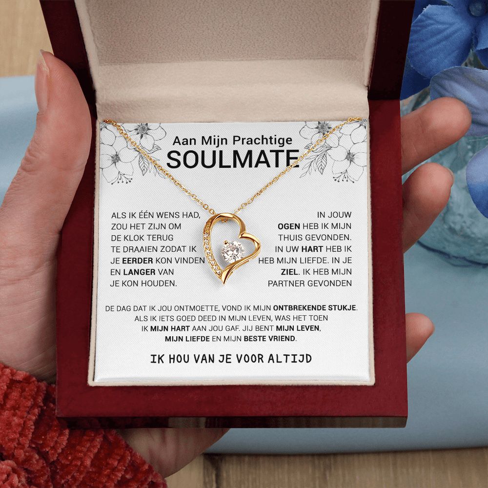 Aan Mijn Prachtige Soulmate Ketting Voor Eeuwige Liefde