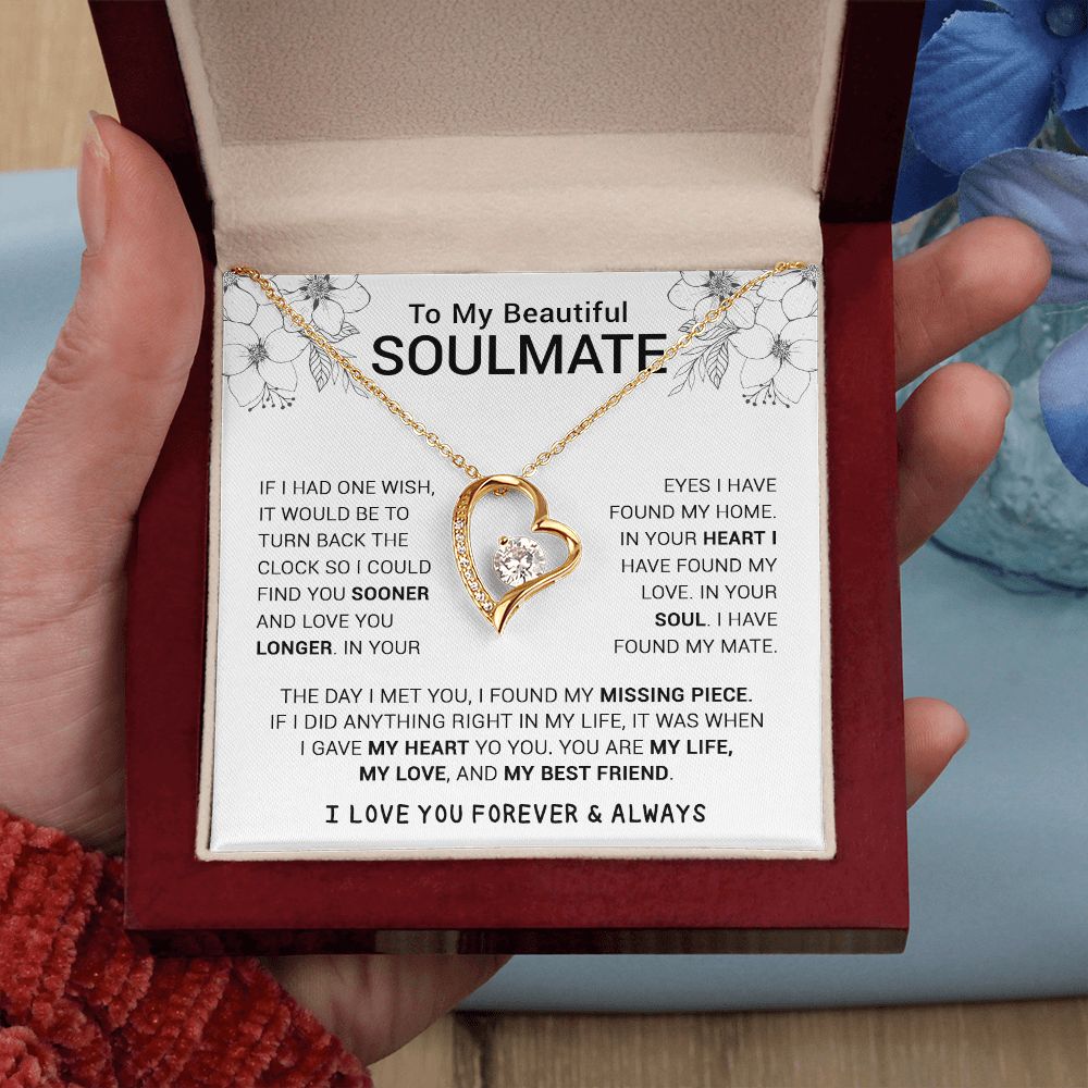 To My Beautiful Soulmate Forever Love Necklace