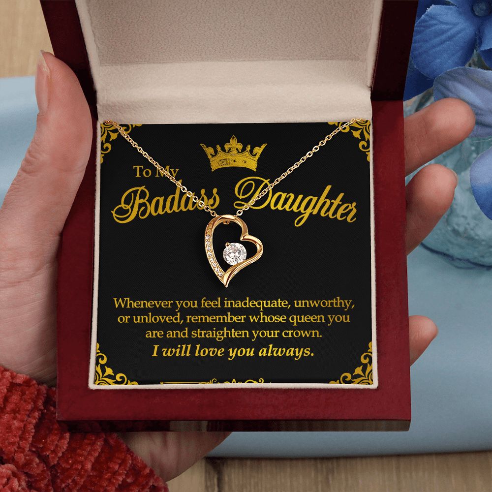 To My Badass Daughter Forever Love Necklace