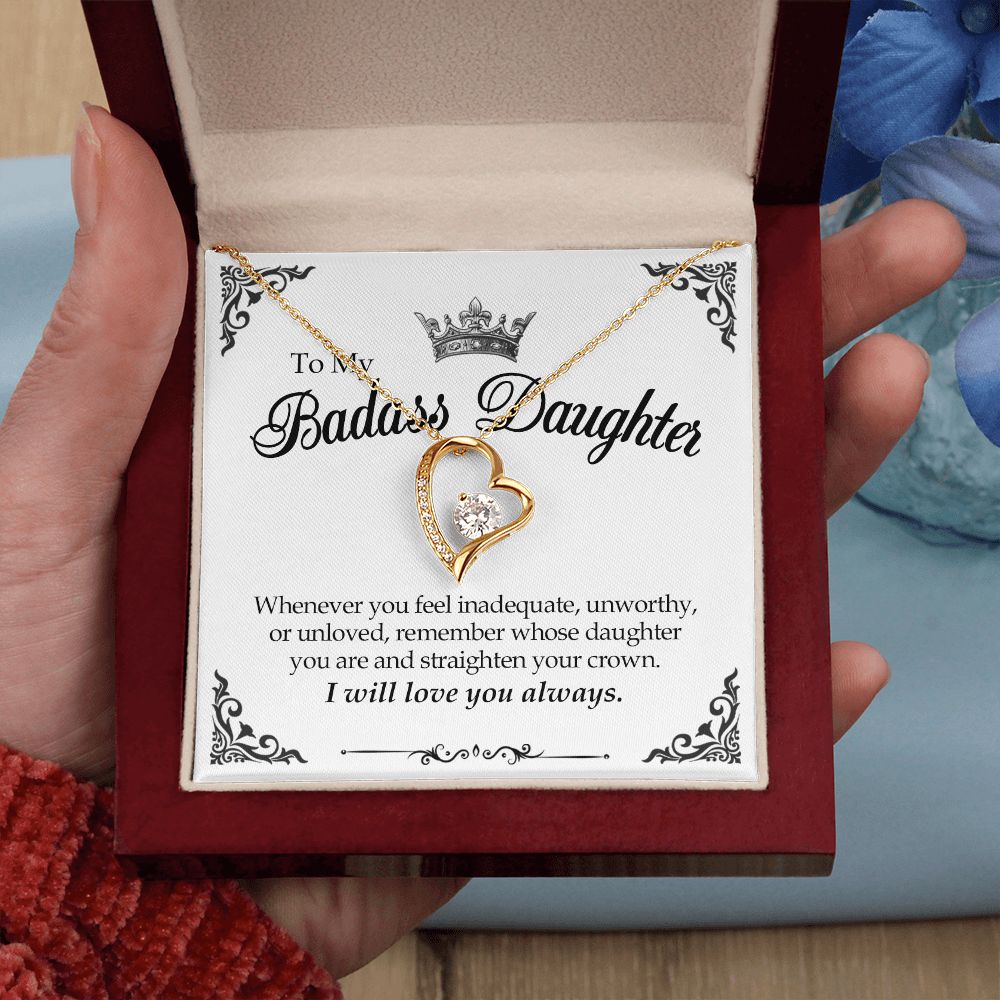 To My Badass Daughter Forever Love Necklace