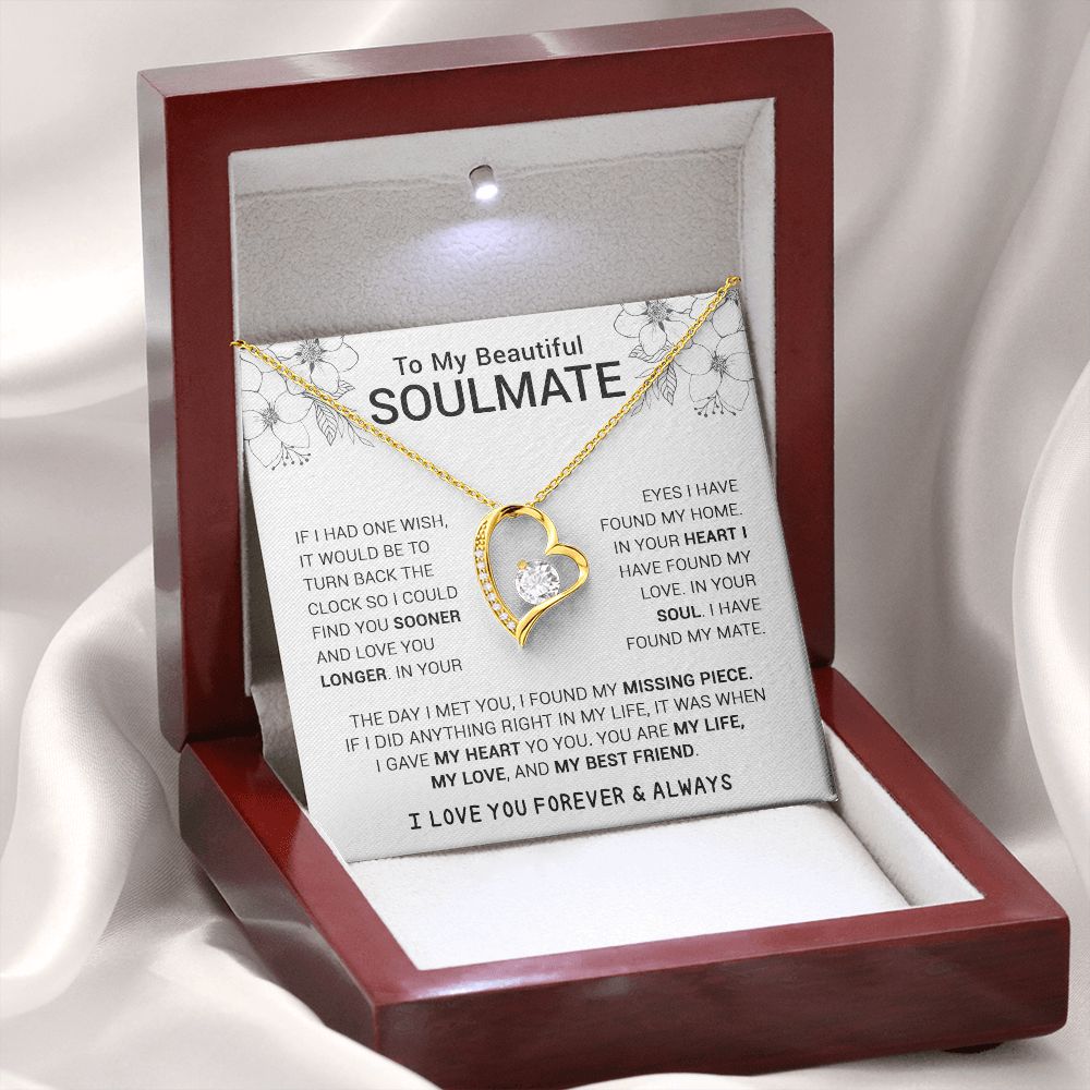To My Beautiful Soulmate Forever Love Necklace