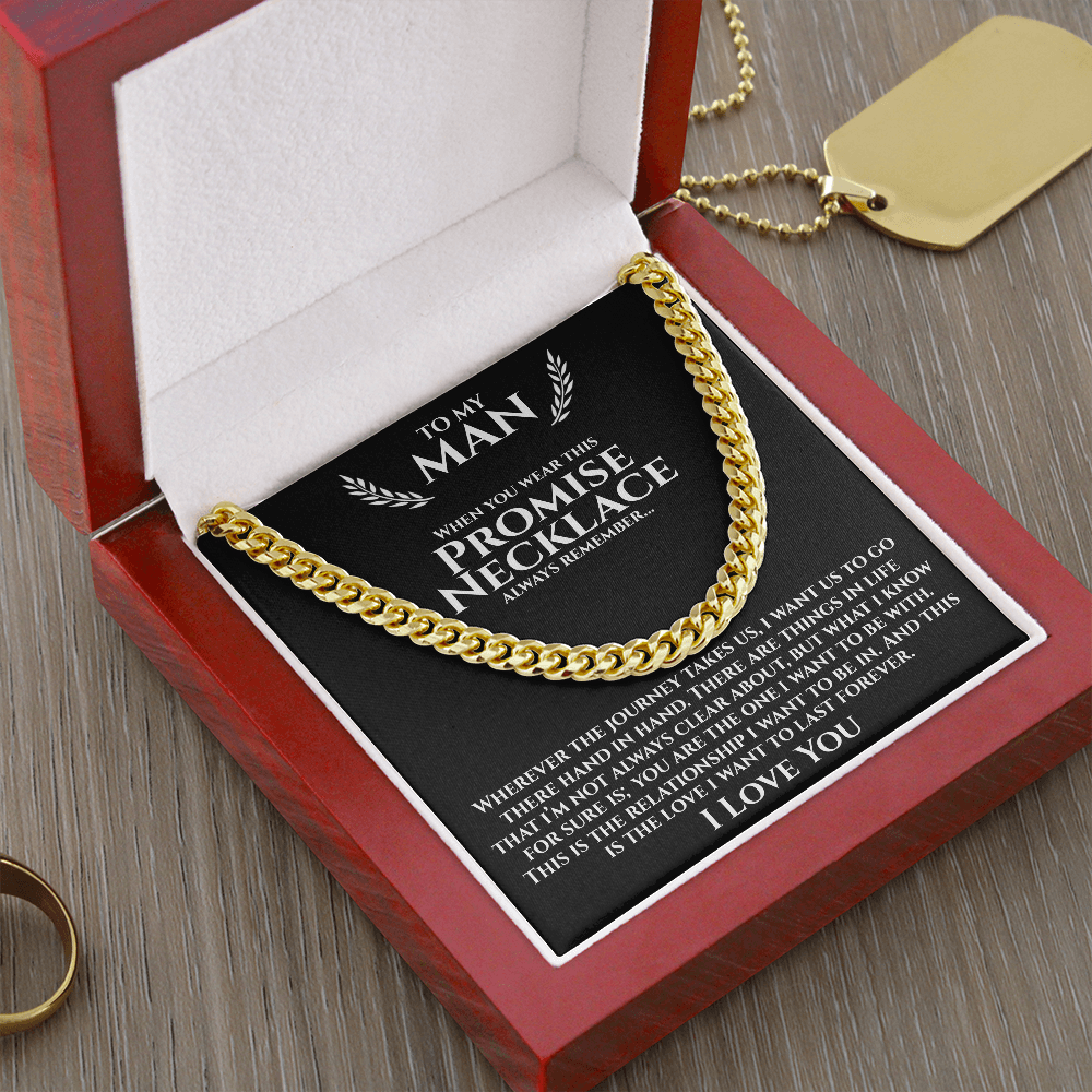 To My Man | The Journey | Cuban Link Chain Necklace | Gift for Man
