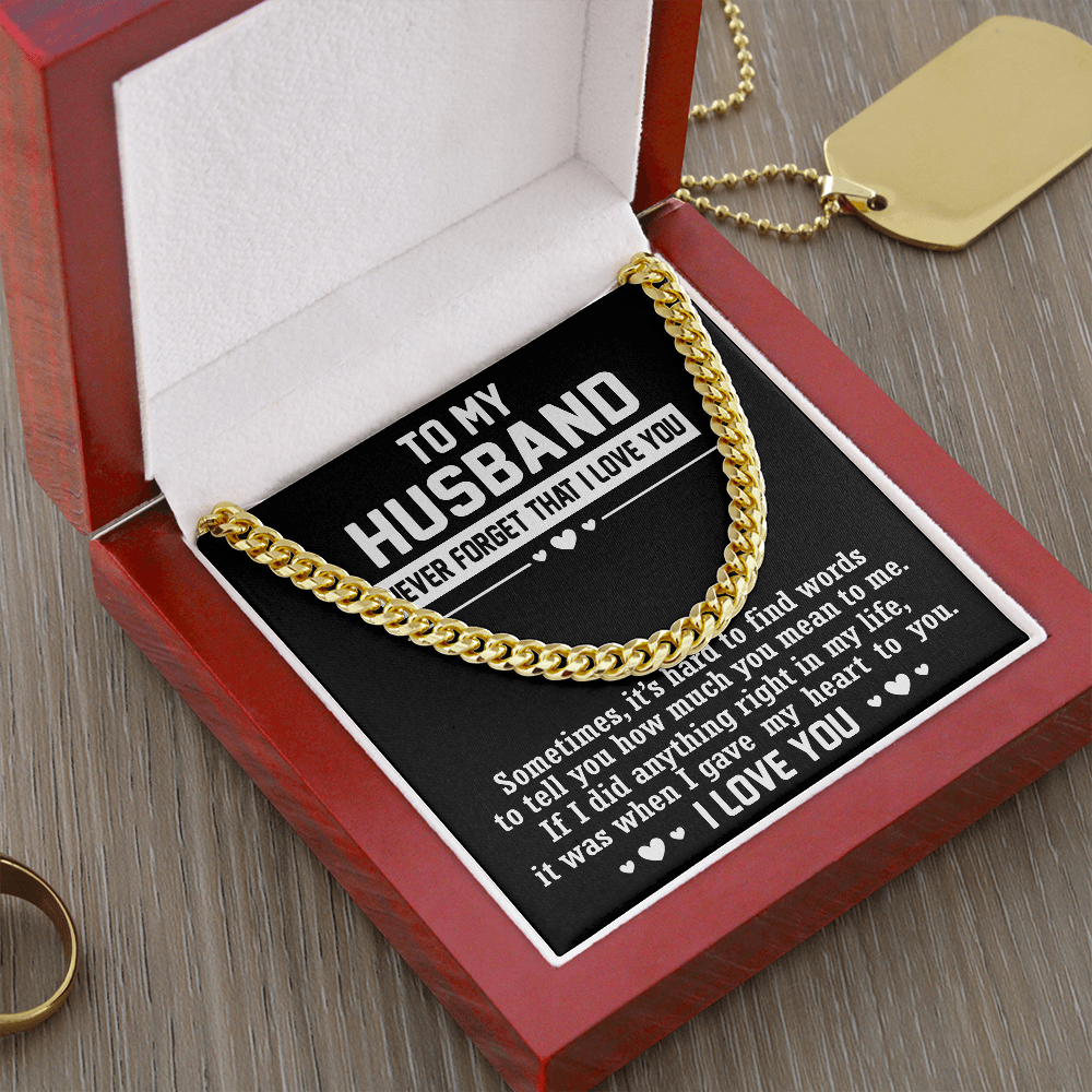 To My Husband Jewelry Necklace Gift, Anniversary Gift for Husband, Gift Ideas for Husband, Christmas Birthday Gift Ideas