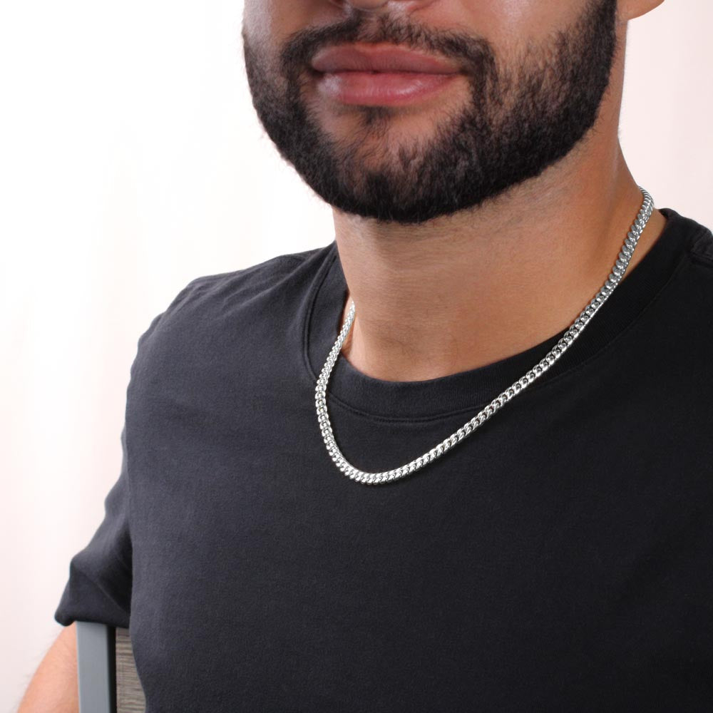 To My Man I Choose You Cuban Link Chain Necklace, Best Jewelry Gifts for Men, Boyfriend Husband Gift, Anniversary Gifts Romantic, Valentines Christmas Gift Ideas