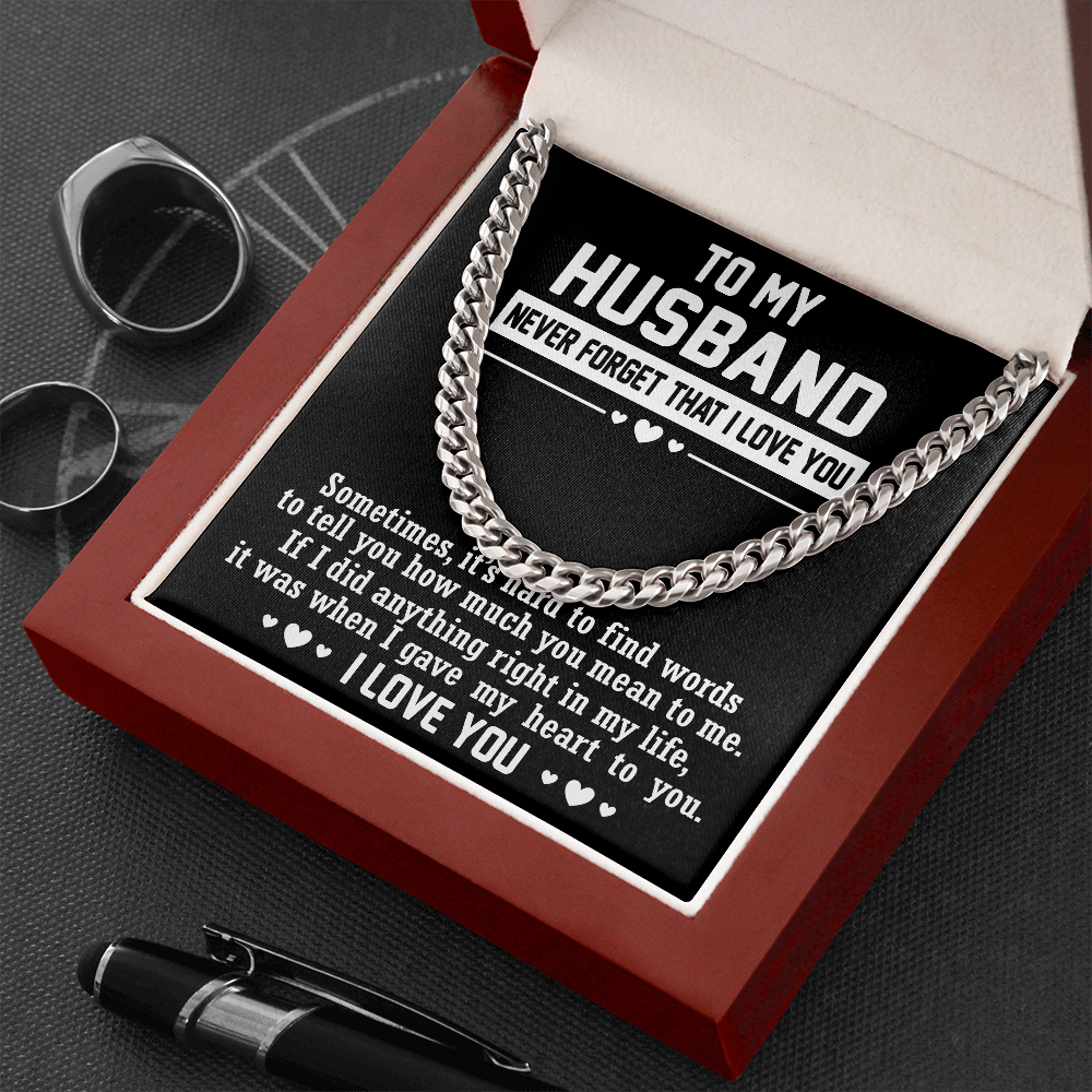 To My Husband Jewelry Necklace Gift, Anniversary Gift for Husband, Gift Ideas for Husband, Christmas Birthday Gift Ideas