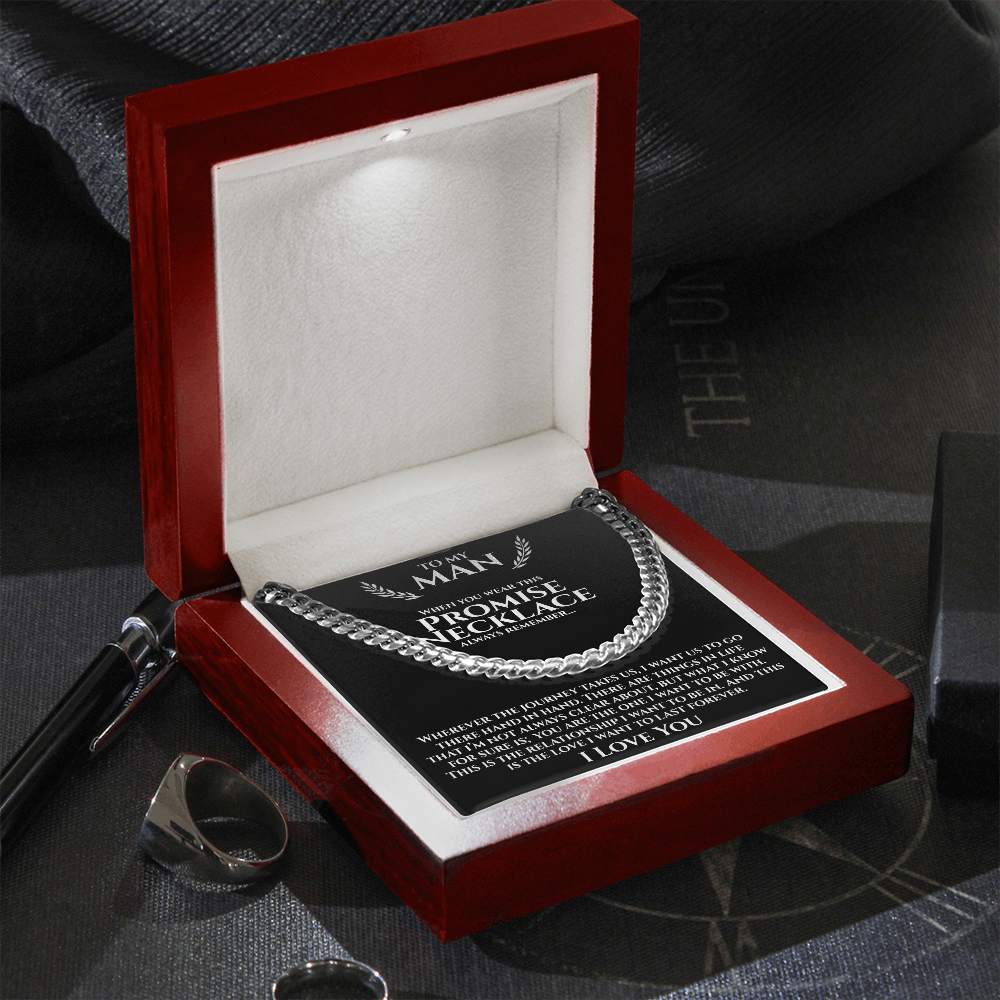 To My Man | The Journey | Cuban Link Chain Necklace | Gift for Man